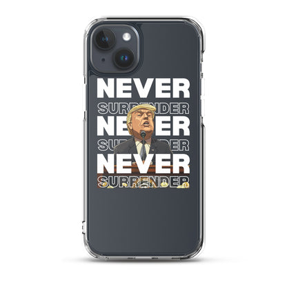 Never Surrender Clear Case for iPhone®