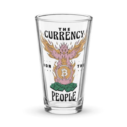 Bitcoin Phoenix Shaker pint glass