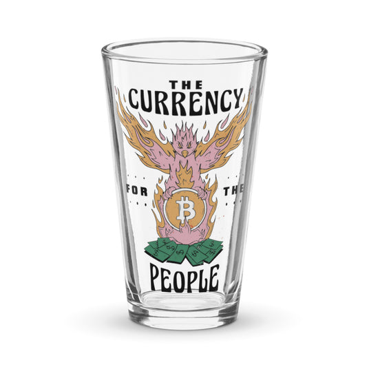 Bitcoin Phoenix Shaker pint glass