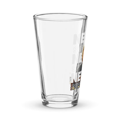 Never Surrender Shaker pint glass